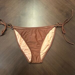 J. Crew Brown Side Tie Bikini Bottom